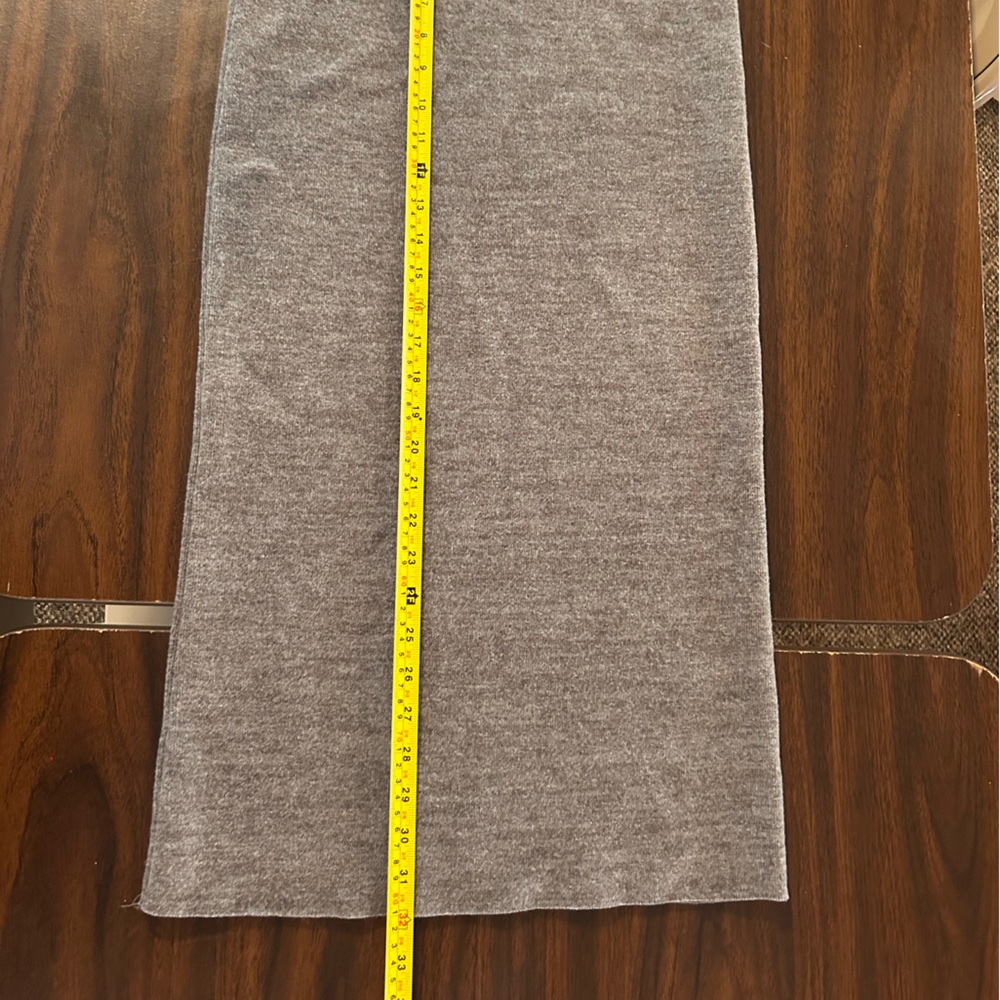 Zara 2 Pc Pencil Skirt Long Sleeve Cropped Sweater Set Gray Small - Picture 9 of 9